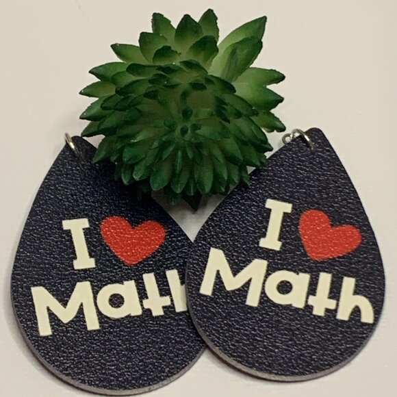 Math Earring, Math Lover, Teacher Earring, School Earring, Educator Earring - Picture 2 of 11